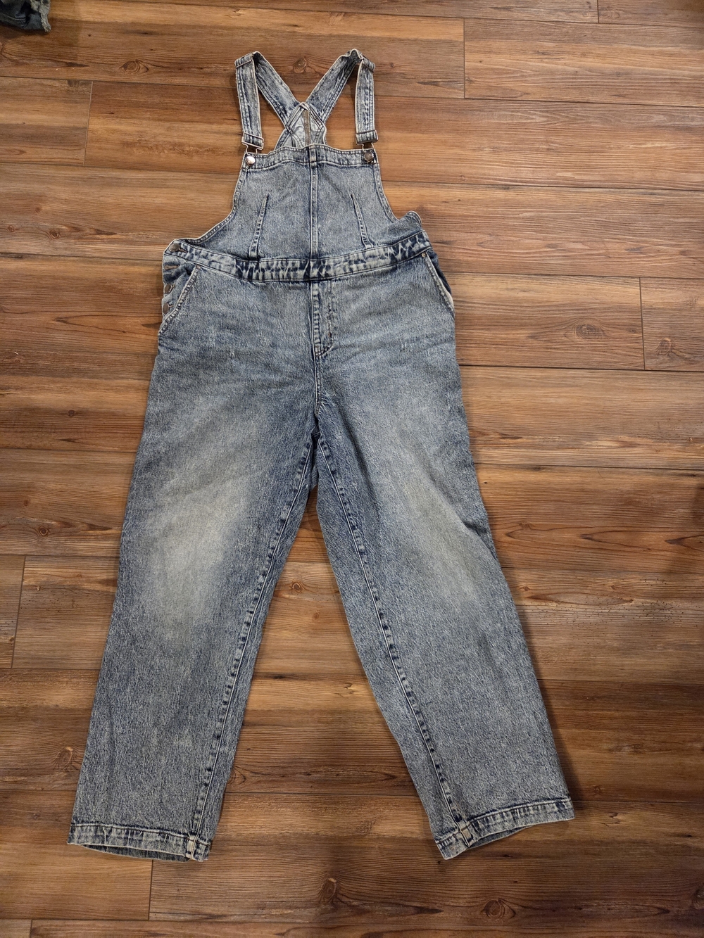 Lane Bryant  Washed Blue Denim Overalls - Relaxed Fit Size 18